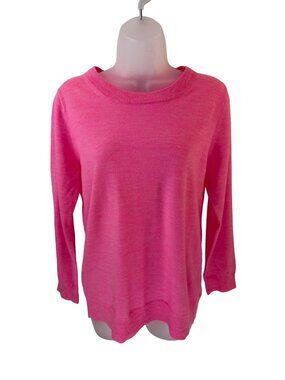 J.Crew Pink Long Sleeve Crew Neck Sweater Size Large